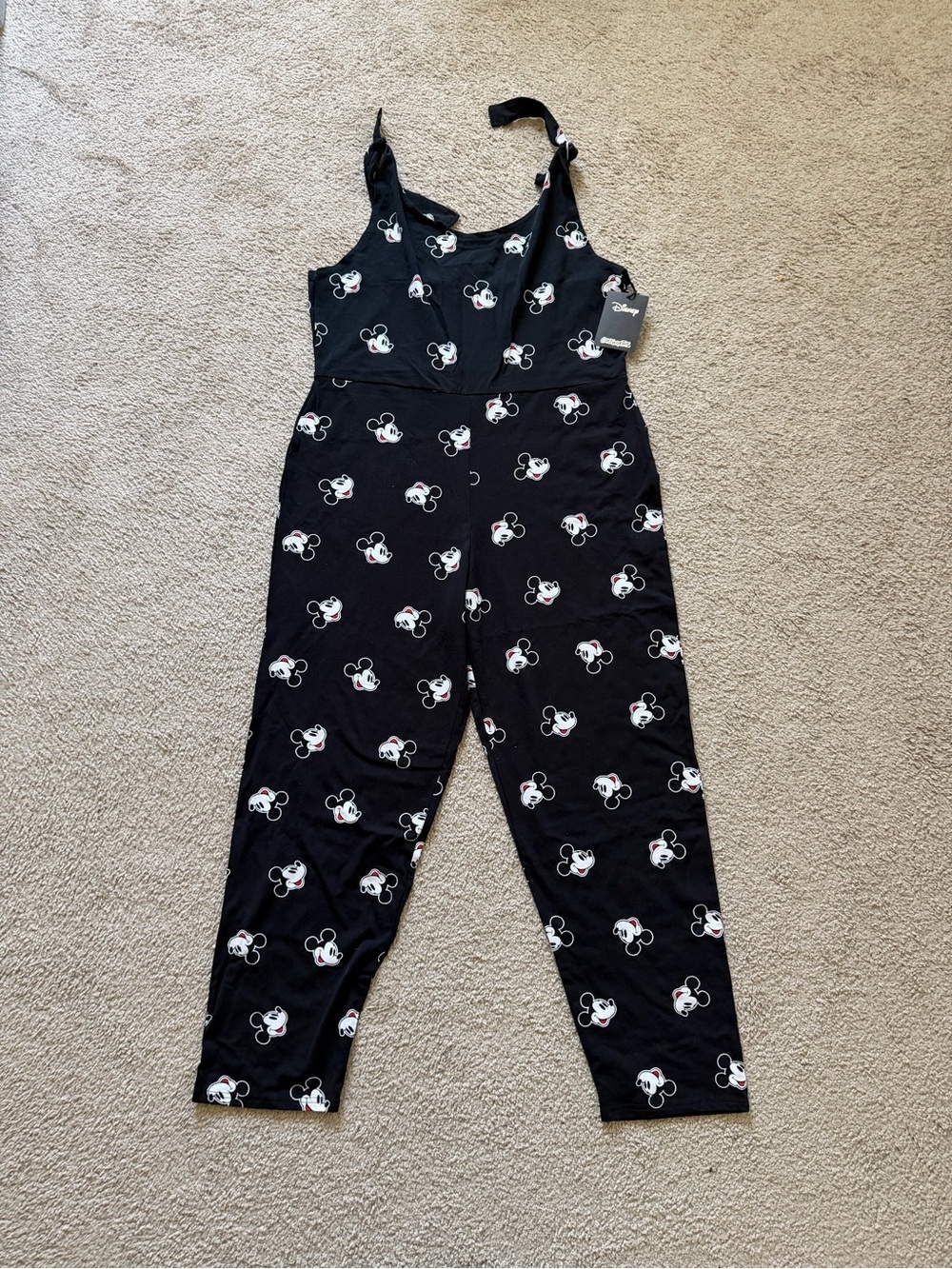 NWT ~ Cakeworthy ~ Mikey Mouse Tie Jumpsuit ~ Park Ready ~ Size XXL